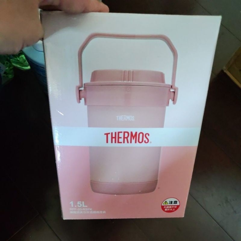 THERMOS膳魔師 雪霧玫瑰不鏽鋼真空燜燒提鍋1500ml(RPF-20-RSPK)