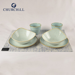 英國CHURCHiLL 點藏系列 蛋青色 雙人杯盤8件組