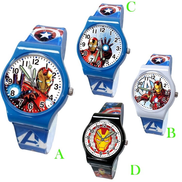 【MARVEL漫威】鋼鐵人兒童手錶  正版授權 4款任選 復仇者聯盟 學習時間 大款