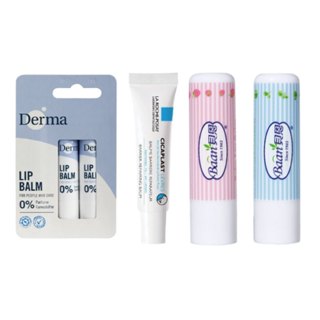 DERMA小燭樹植萃護唇膏/ 理膚寶水全面修復潤唇膏/ 貝恩嬰兒修護唇膏