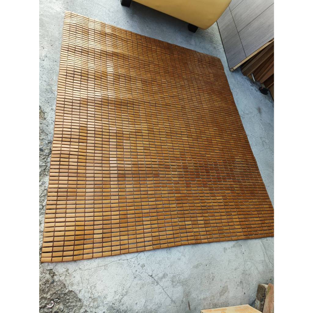 【銓芳家具】高溫碳化涼爽透氣麻將蓆/涼蓆-雙人5x6尺(148×176cm) 5尺雙人麻將涼蓆 麻將竹蓆 雙人麻將蓆床墊