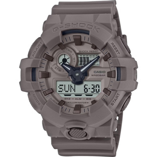 CASIO 卡西歐 G-SHOCK 時尚大地色調雙顯腕錶 GA-700NC-5A