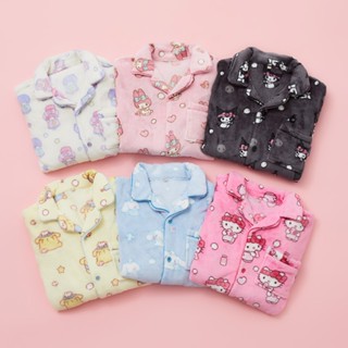SPAO X 三麗鷗冬季長袖絨毛睡衣 珊瑚絨 |生日禮物 情侶睡衣 布丁狗 美樂蒂 kitty貓 雙子星 庫洛米 大耳狗