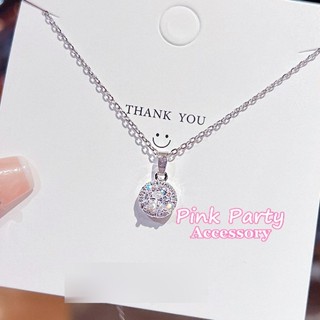 【項鍊】時尚簡單 精緻單顆鋯石吊墜項鍊 鎖骨鍊 頸鍊 短項鍊 PinkParty❤韓系飾品 新娘秘書 新娘飾品