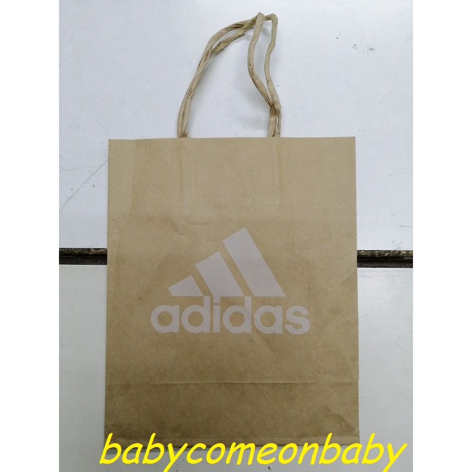 品牌紀念 環保購物袋 手提 紙袋 禮物袋 24cm x 20cm x 10cm adidas