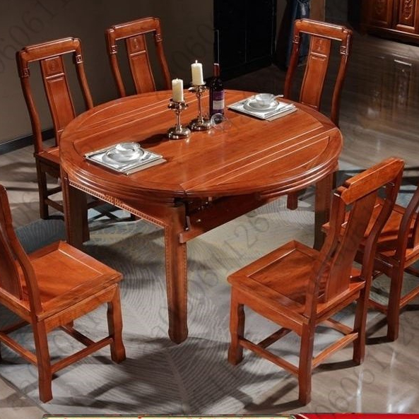 【工廠直銷】進口印尼花梨木餐桌椅喫飯桌子可折疊跳臺桌子傢用清倉北歐餐桌 客廳餐桌