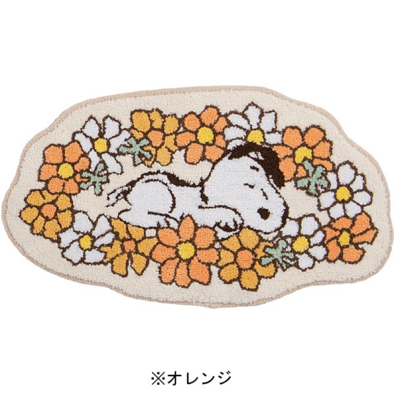 『日本選物』現貨 日本Snoopy史努比花花地毯 地墊 廁所地墊