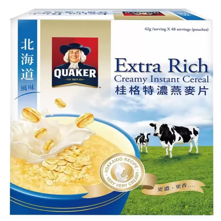 桂格 北海道風味特濃燕麥 42公克/包 Quaker 麥片 桂格大燕麥片 點心下午茶飲品 牛奶麥片