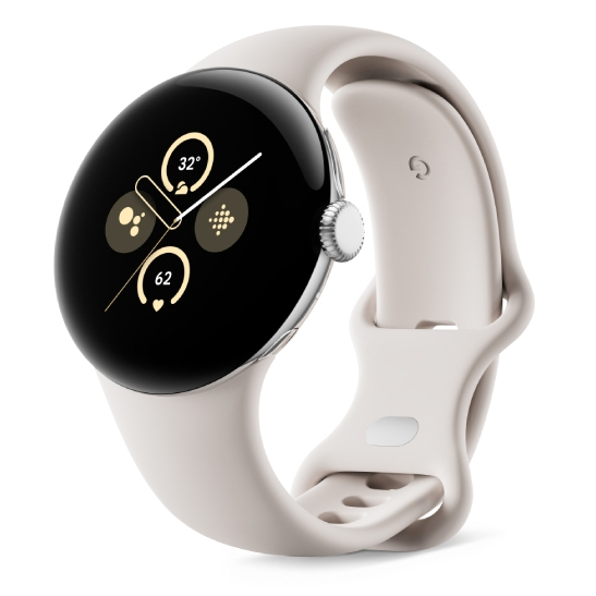 【全新未拆．超取免運】Google Pixel Watch 2 4G LTE (金屬銀鋁製錶殼／陶瓷米運動錶帶)