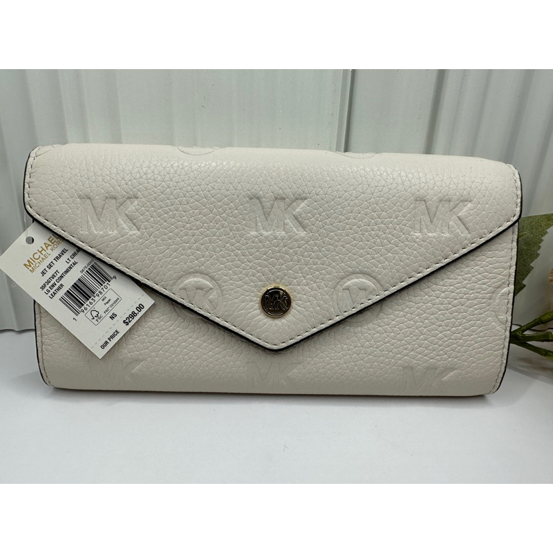 🌸貓咪購購🌸 免運現貨❤️Michael Kors~~MK信封式長夾～白色❤️👍🔥美國限時特惠搶到～正品