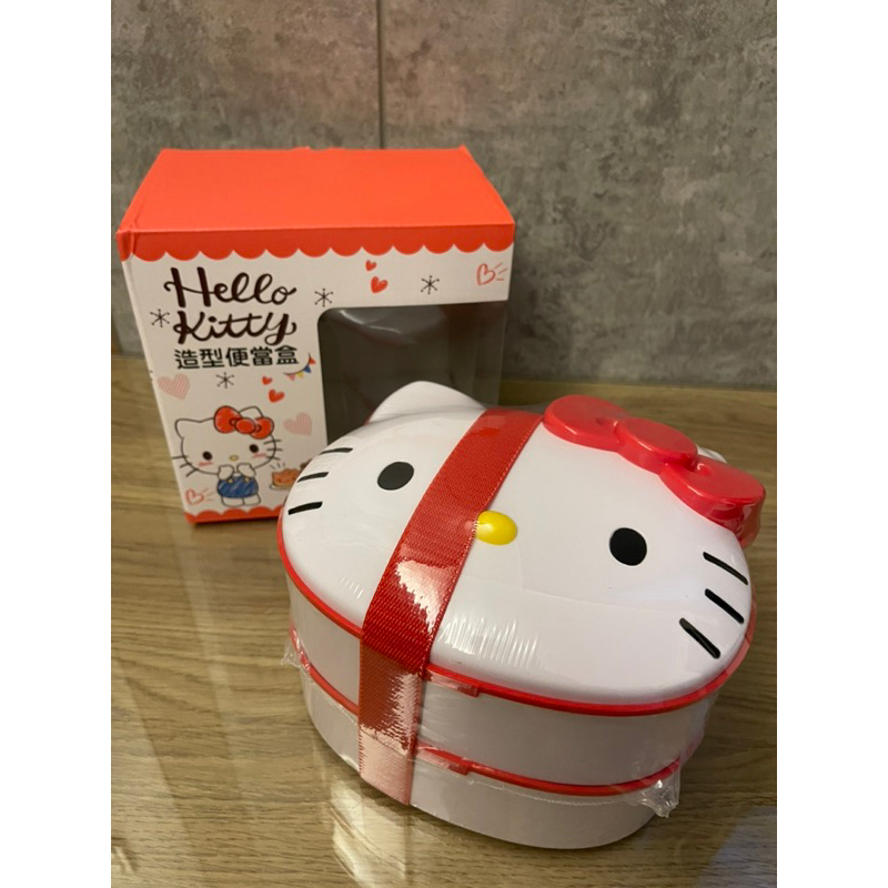《全新》Hello Kitty 造型雙層便當盒 微波 保鮮