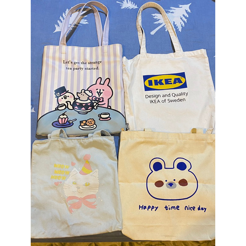 帆布袋出清-711限定卡娜赫拉 IKEA 貓咪帆布袋