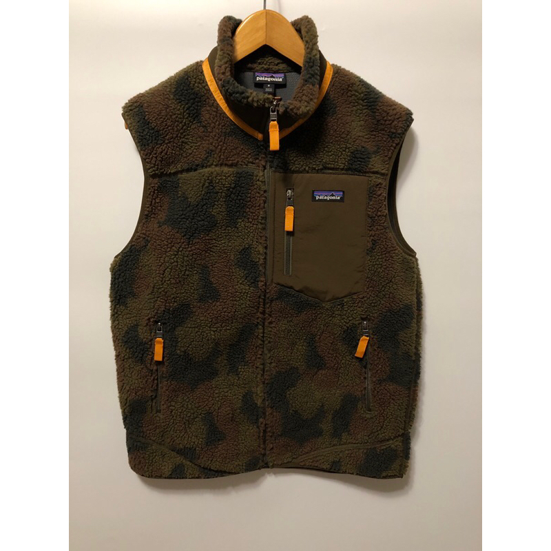 Patagonia 男款 Classic Retro-X Fleece Vest 刷毛背心 迷彩稀少款。