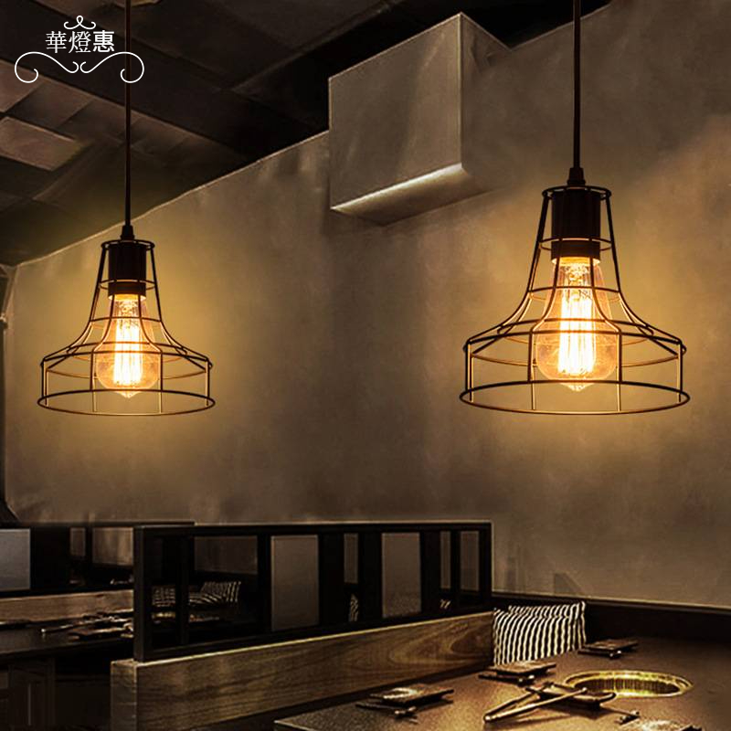 【華燈惠】吊燈美式工業風鐵藝loft復古咖啡廳陽台吧台吊燈創意現代北歐餐廳吊
