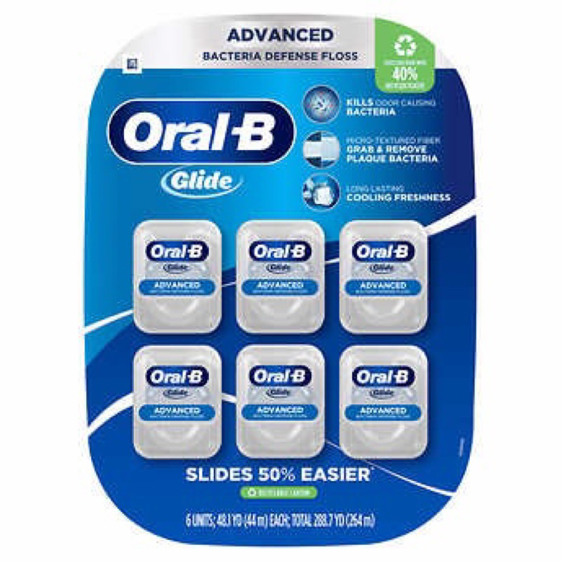 美國Costco好市多 Oral-B Glide ADVANCED 牙線 44M  6入 十月剛到貨