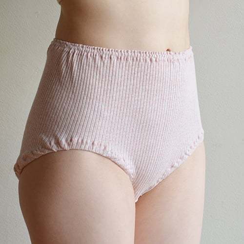 有機棉羅紋短內褲(女用)100%日本製