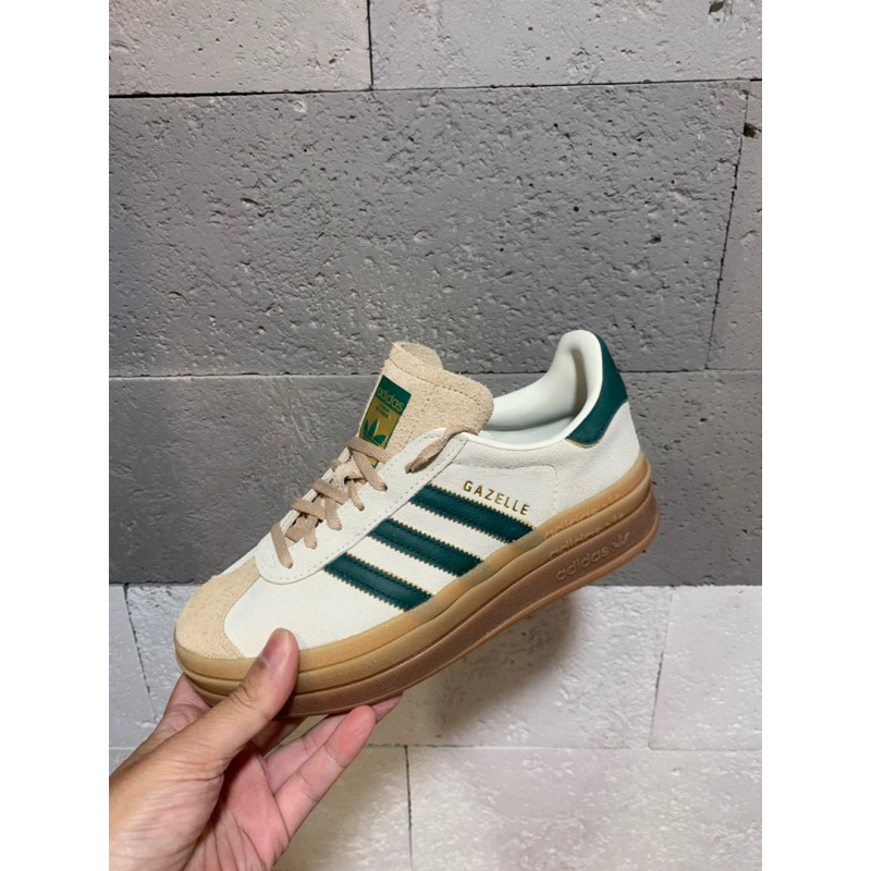 <Taiwan小鮮肉> 補貨 Adidas Gazelle Bold Lisa 燕麥奶茶 孔雀綠 增高鞋 ID7056