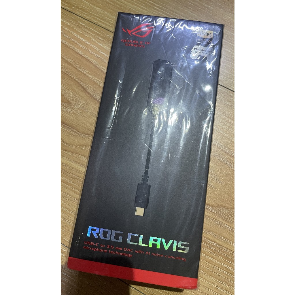 ASUS 華碩 ROG-CLAVIS-DAC 外接式音效卡 USB-C 轉 3.5 mm MQA解碼 AI降噪