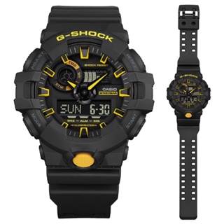 CASIO 卡西歐(GA-700CY-1A) G-SHOCK 堅固時尚 酷炫黑黃色彩大圓雙顯錶