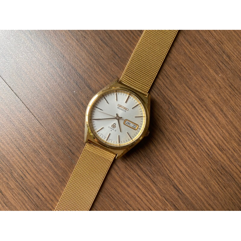SEIKO VINTAGE 精工錶 古董錶 7546-8000 type 2 石英錶 石英表 米蘭錶帶 非 GS KS