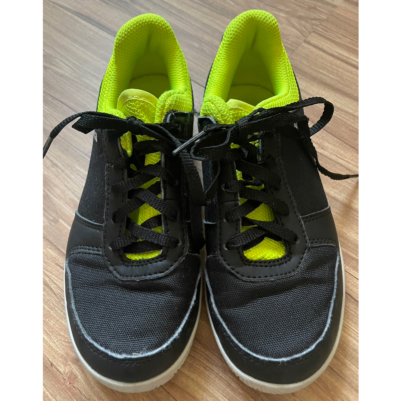 二手 迪卡儂 兒童運動鞋 跑步鞋 Fast 300 Black Yellow JR 約21cm