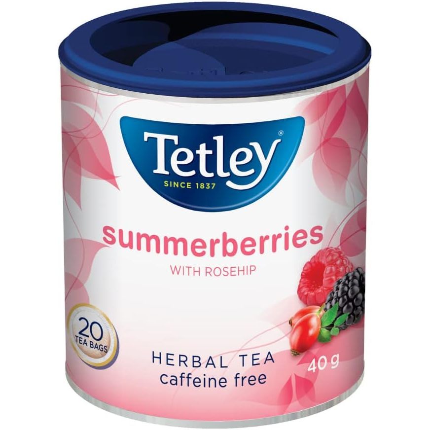 預購! 英國 Tetley 莓菓茶~20包罐裝~香氣十足健康好喝~女生們的甜蜜香氣茶