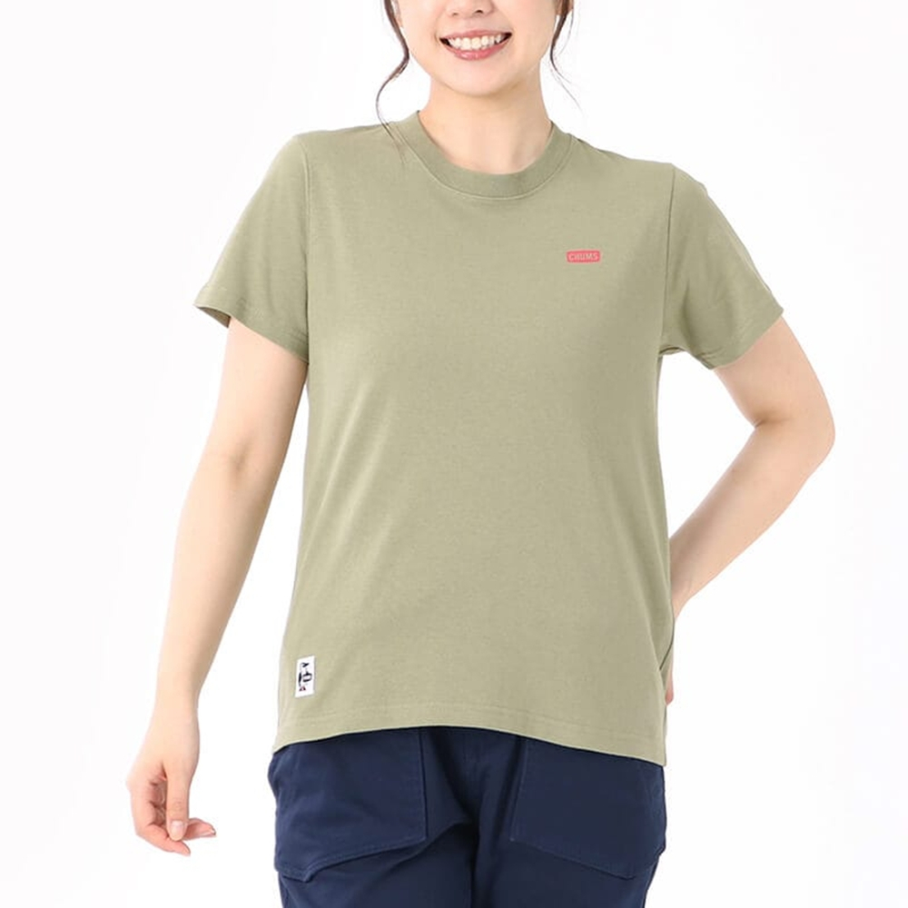 CHUMS Booby Logo Rainbow Islands T短袖上衣 卡其綠-CH012389M022
