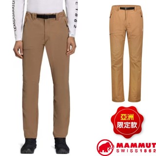 【MAMMUT 長毛象】男 保暖防潑水 軟殼排汗長褲 Yadkin 登山長褲 保暖長褲 休閒運動褲/深沙褐 01230