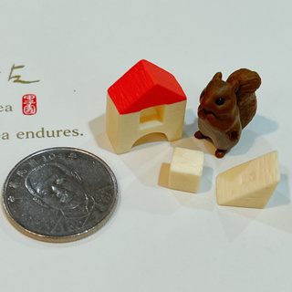 轉蛋 扭蛋 松鼠 日本 積木 玩具 動物