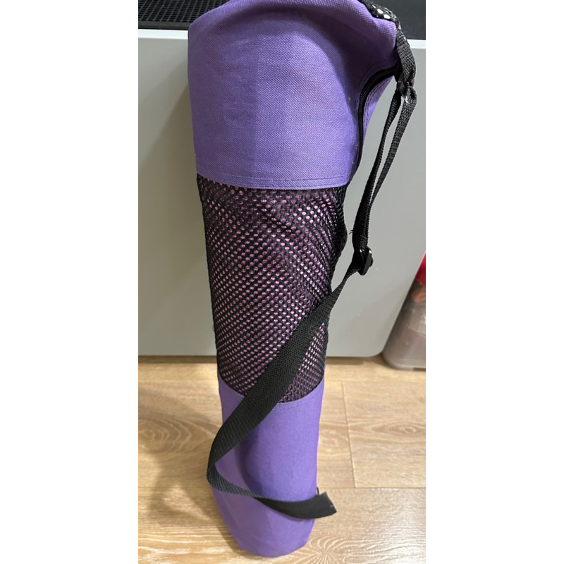 二手 運動用品 紫色瑜珈墊 附贈彩虹伸展帶