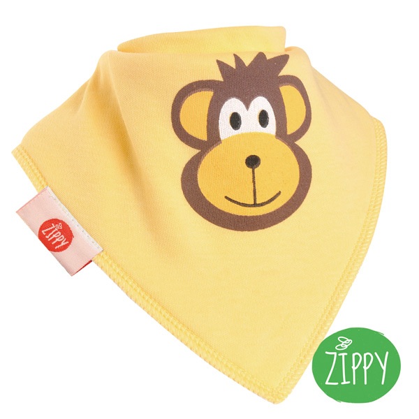 【英國Zippy】幼兒時尚口水巾-猴子 嬰兒口水巾  圍兜 圍兜兜 寶寶口水巾 寶寶圍兜 嬰兒圍兜紗布巾 現貨