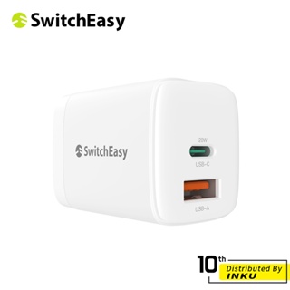 SwitchEasy 魚骨牌 PowerBuddy 20W 雙孔快速充電器 充電頭 豆腐頭 TypeC PD QC 折疊