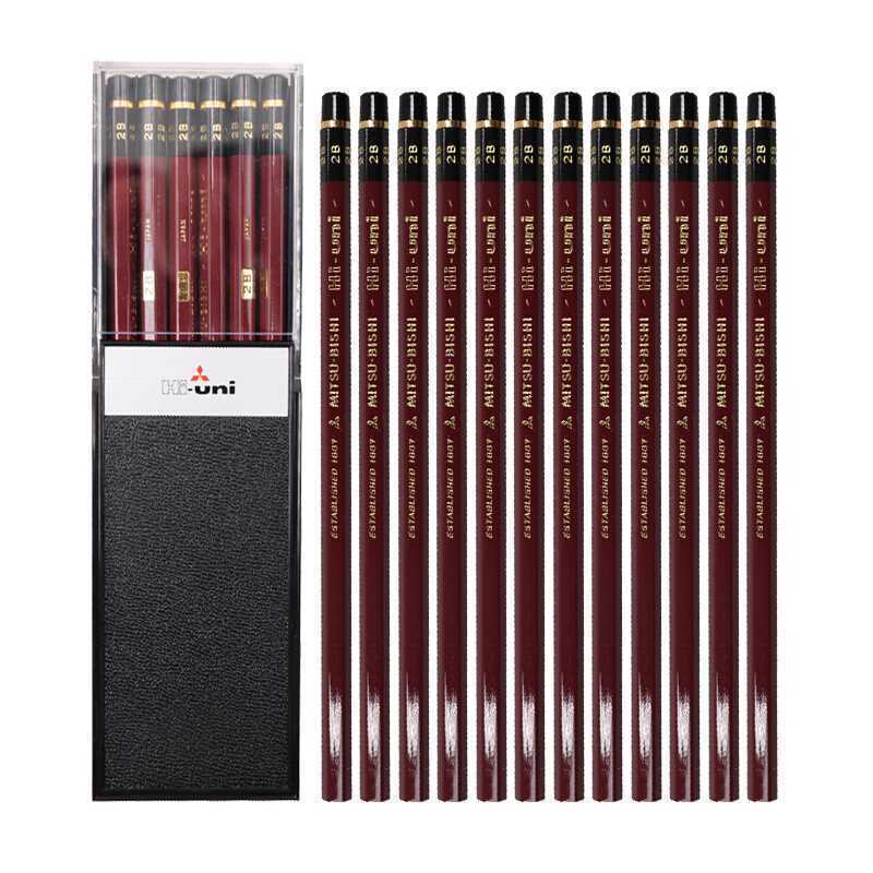 【CHL】日本 UNI三菱 HU/2B/B/HB 高級繪圖鉛筆 12入套組 美術繪圖鉛筆 素描鉛筆