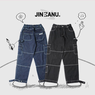 【JIN】現貨！JINMANU 鈕扣調節反車線畫家牛仔褲 長褲 畫家褲