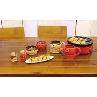 ［現貨］日本直送-日本章魚燒造型陶瓷小盅/小鉢（紅色/咖啡色）