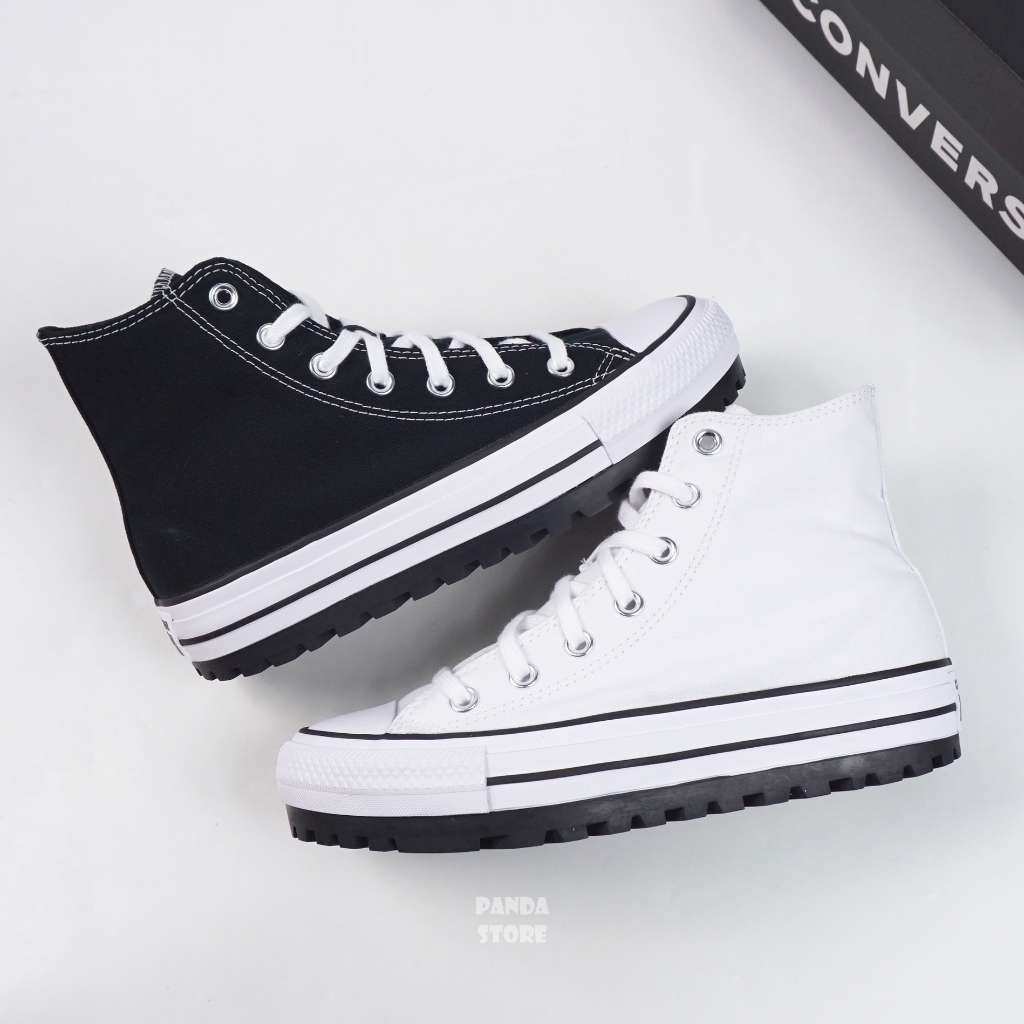 胖達）CONVERSE ALL STAR CITY TREK 厚底 帆布鞋 A06776C 黑 A06775C 白 男女