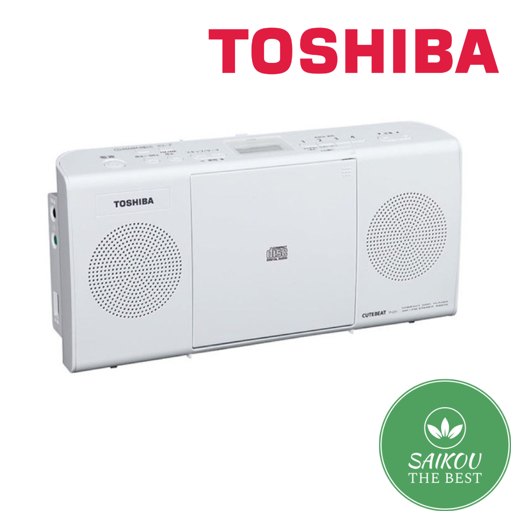 日本 TOSHIBA東芝便攜式CD收音機 立體聲睡眠功能白色‎TY-C24(W)