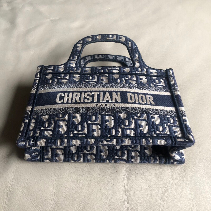 保證正品 Dior mini Book Tote 老花刺繡 托特包 手拿包