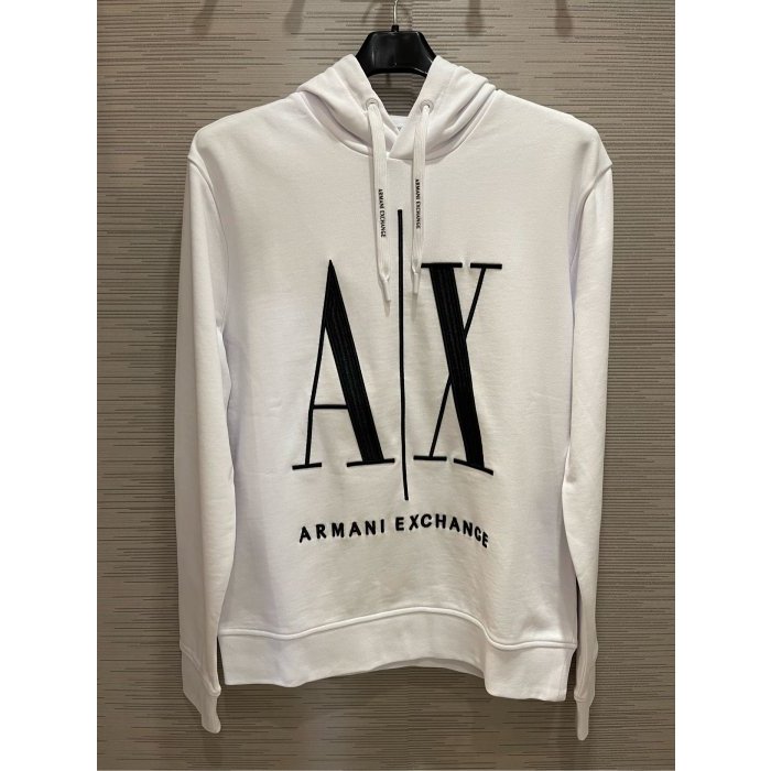 *漢森精品服飾* Armani Exchange 亞曼尼 AX 刺繡 長袖帽T 現貨 S ~ M