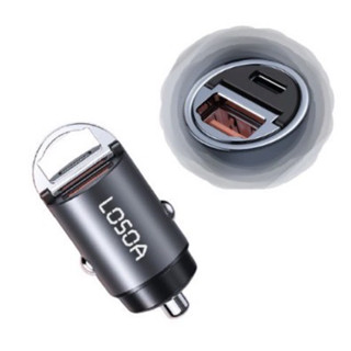 【全新】車充 車用必備 PD+QC30 30W 雙孔隱形式 極速 迷你車充 LOSOA 車上充電