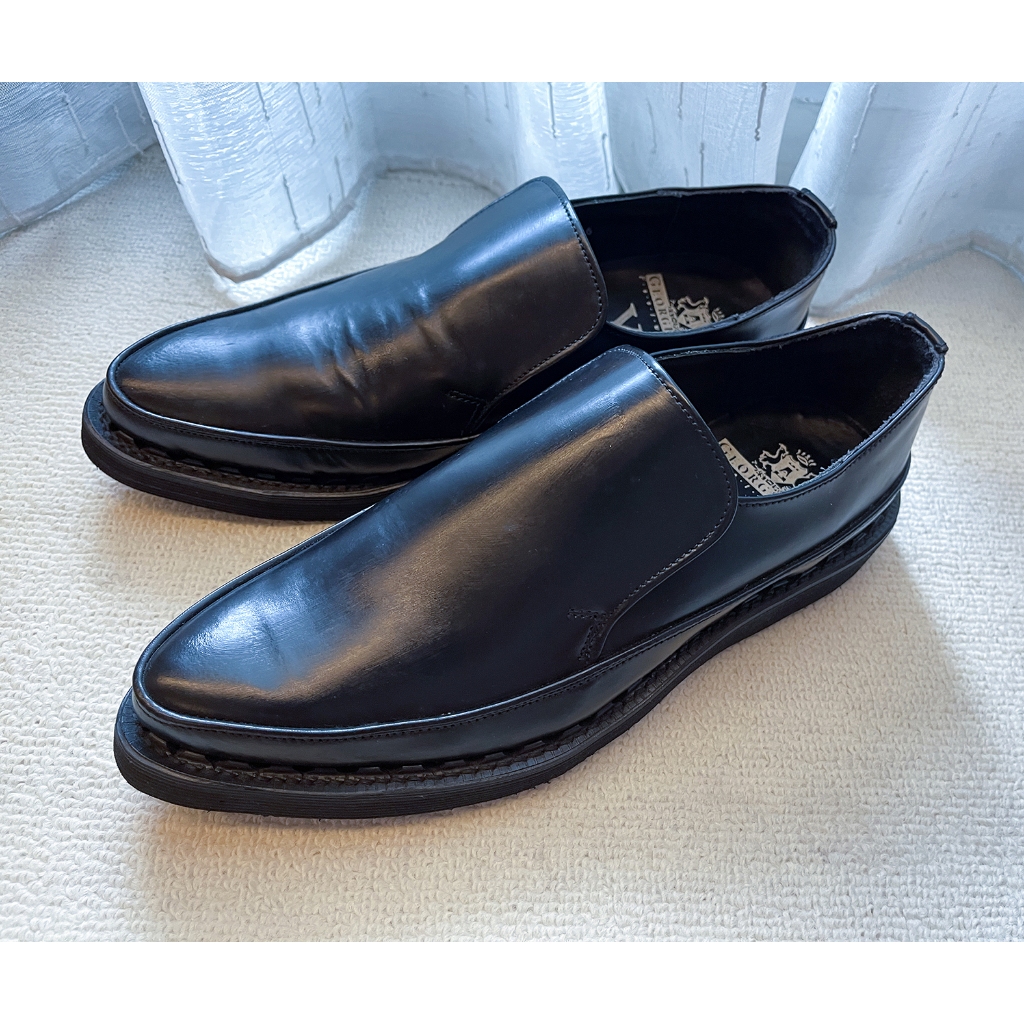 (正品) Y's山本耀司真皮黑色尖頭鞋 厚底鞋 皮鞋子 6號 Yohji Yamamoto 百貨購入 YS
