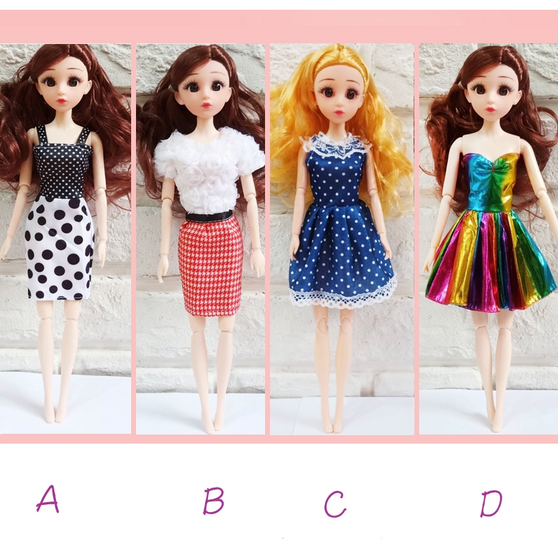 [靚妞兒小舖]芭比娃娃衣服 時裝 換裝芭比衣服11寸30cm芭比娃娃裙子換裝娃娃衣服