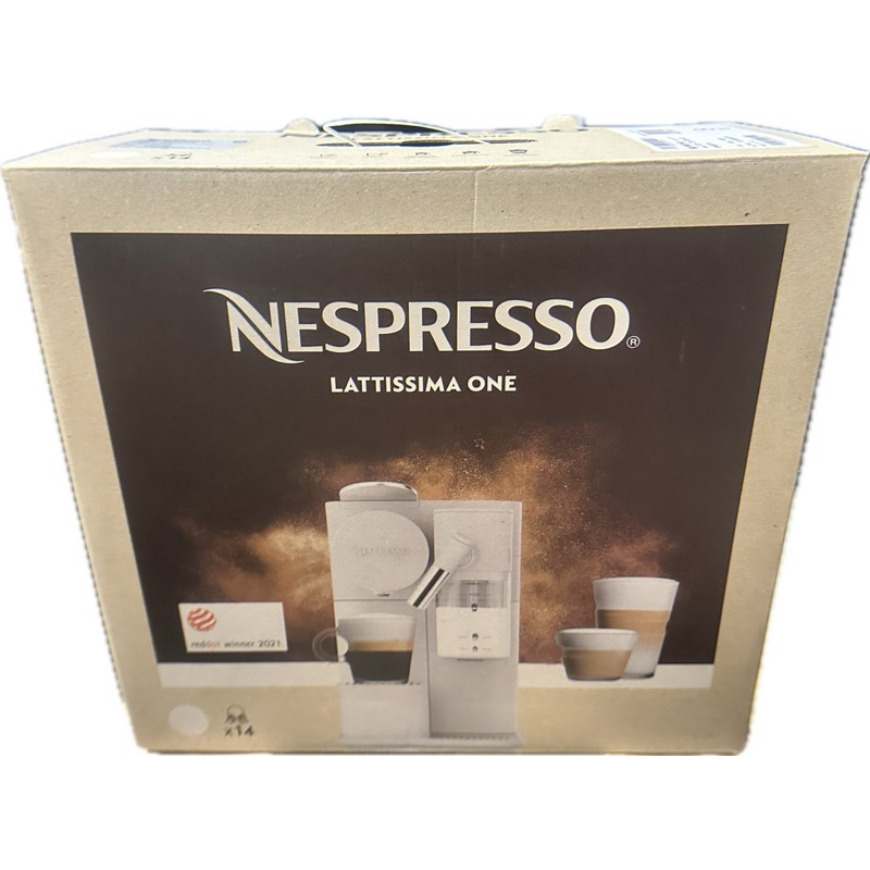 限面交/Nespresso膠囊咖啡機Lattissima One F121瓷白色 (贈咖啡組14顆）