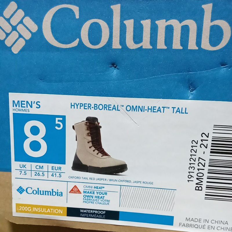 Columbia男款防水鋁點保暖靴