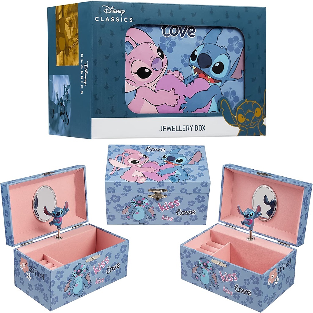 ❤️正版❤️英國迪士尼 Stitch 史迪奇 Lilo &amp; Stitch 音樂 珠寶盒 收納盒
