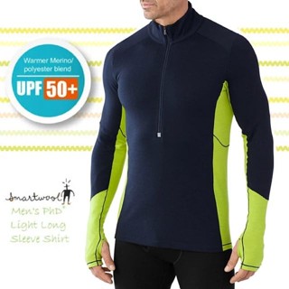 【SmartWool】男 款 四季型美麗諾羊毛半門襟薄長袖排汗衣 PhD Light 衛生衣 海軍藍 SW0SO934
