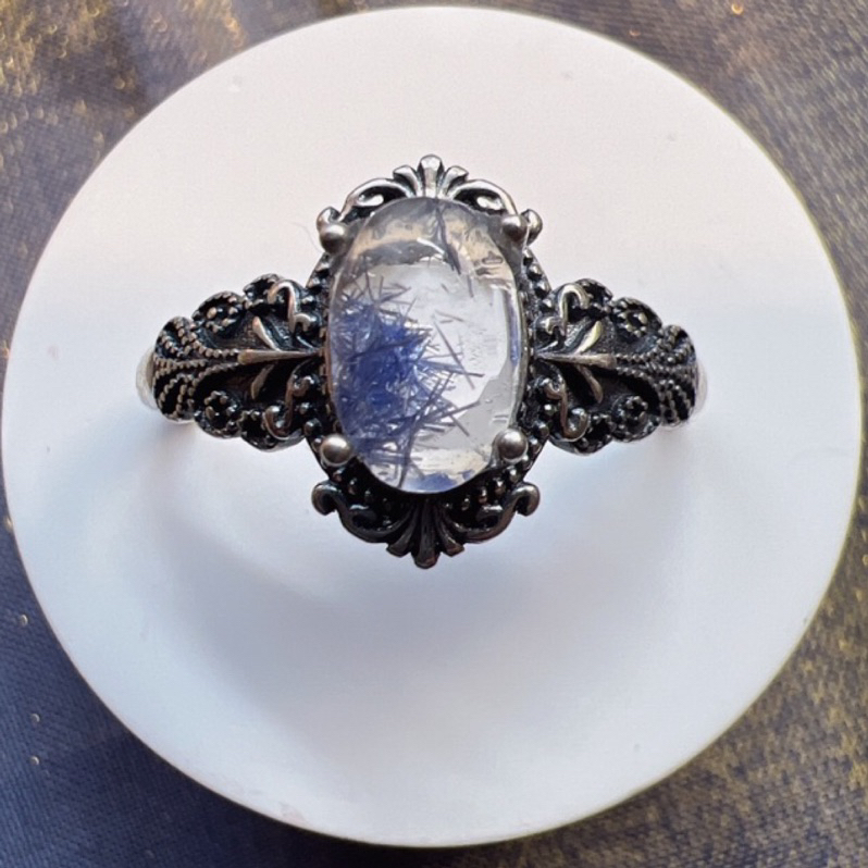 藍線石戒指精品開口戒天然水晶能量水晶-4