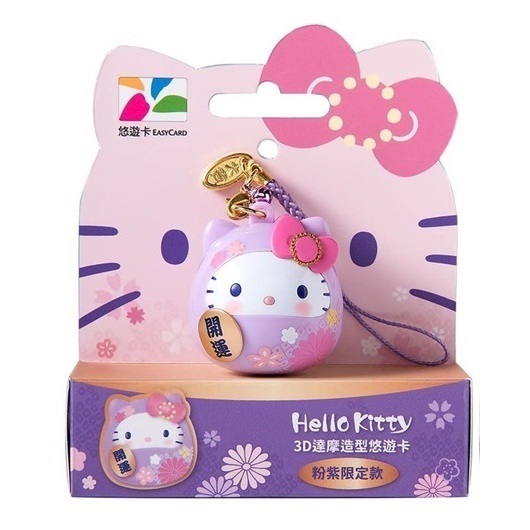 Hello Kitty粉紫達摩造型悠遊卡