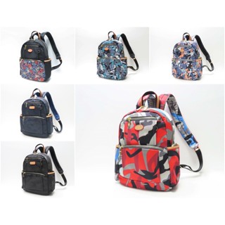 **Bonnie**專櫃精品 AH 後揹包 簡約設計 大容量 高密度CA 迷彩拼接尼龍材質配頭層牛皮