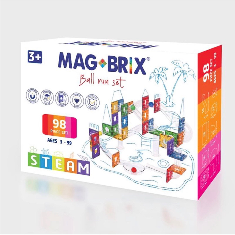 *二手* 磁力片MAGBLOX - MAGBRIX 樂高球道組 98 pcs